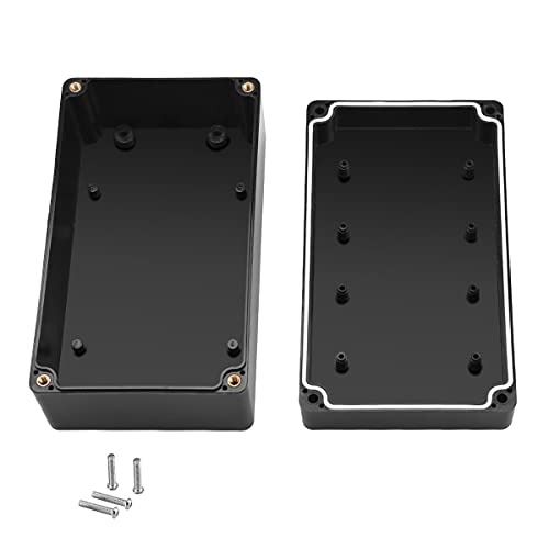 Waterproof Plastic Project Box ABS IP65 Electronic Junction Box Enclosure 6.2 x 3.54 x 2.3 inch 158 x 90 x 60 mm (Black) - color: Black, size: 6.2"x3.54"x2.3"