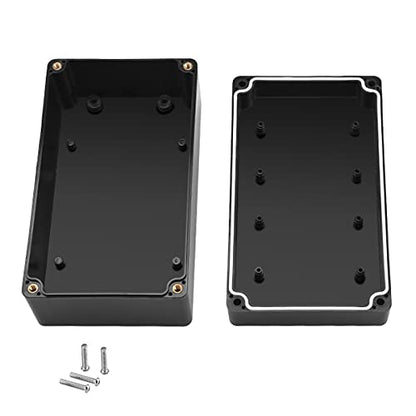 Waterproof Plastic Project Box ABS IP65 Electronic Junction Box Enclosure 6.2 x 3.54 x 2.3 inch 158 x 90 x 60 mm (Black) - color: Black, size: 6.2"x3.54"x2.3"