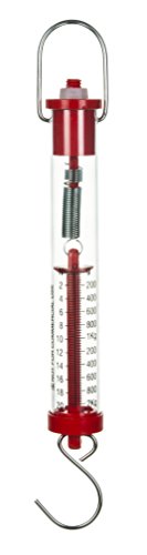 Eisco Acrylic Spring Scale, 20N/2kg, 0.4N/40g Increments, Twist Zero Screw