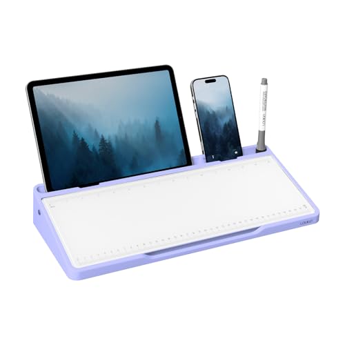 loukin Glass Desktop Whiteboard, 15.3" x 5.6" Dry Erase Desk Board, Purple - color: Purple