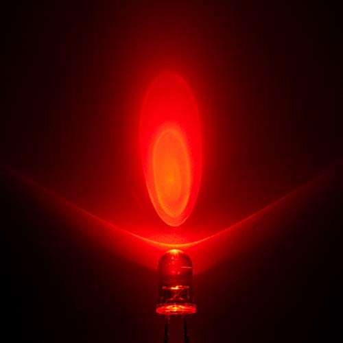 CHANZON 100 pcs 5mm Red LED Diode Lights(DC 2V 20mA) - color: C) Red, size: 5mm Round Top