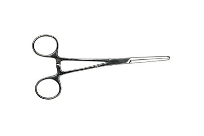 SE 6.25-Inch Stainless Steel Straight Forceps - Self-Locking, Serrated Tip for Precision Grip and Clamping - Perfect for Crafting, Fishing Tasks, Jewelry Making, and More! -660FS - size: 6-1/4", style: Straight