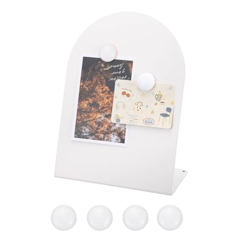PATIKIL Magnetic Bulletin Board White W/ 4 White Magnets 1Pcs - color: White/White