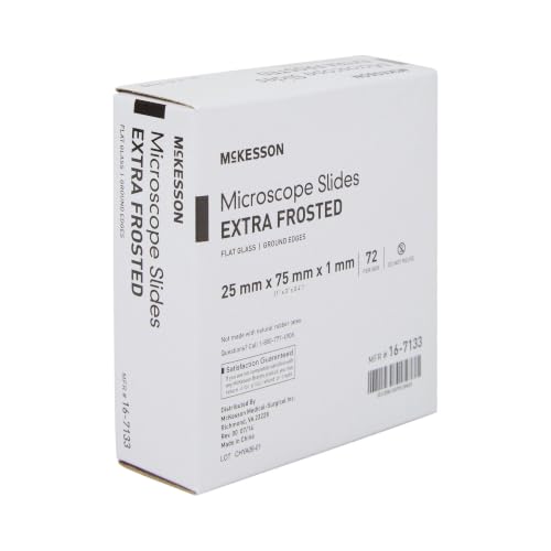 McKesson Microscope Slides, Flat, 25 x 75 x 1 mm, 1440 ct