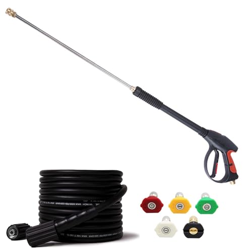 4000PSI Pressure Washer Gun and Hose Kit with Wand and 5 Nozzles