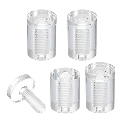 uxcell 4Pcs Sign Standoff Screws, 1 x 1-7/16" Acrylic Wall Standoff Mount Hardware Advertising Glass Standoff Nail Acrylic Nail for Hanging Acrylic Picture Frame Panel Sign - size: 1 x 1-7/16"