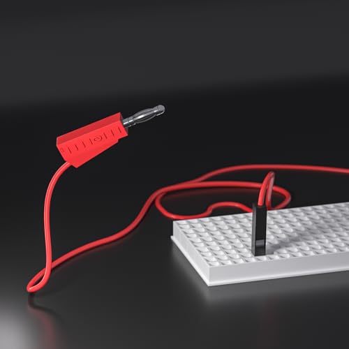 Goupchn Stackable Banana Plug to Breadboard Male Jumper Wires - size: Breadboard Male to Banana Plug