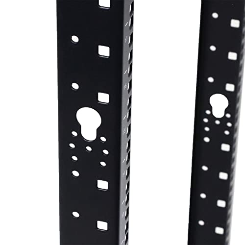 AEONS 18U 4-Post Open Frame Server Rack with Casters, Adjustable Depth - color: B-4POST, size: 18U