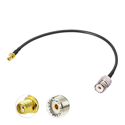 BINGFU Ham Radio Antenna Adapter SMA Female to UHF SO239 Female RG58 Coaxial Jumper Cable 30cm 12 inch for Ham Two Way Radio Walkie Talkie Wouxun Baofeng BF-F8HP UV-5R UV-82 BF-888S GT-3 - color: 1 feet / 30cm Cable, size: 1 feet / 30cm Cable