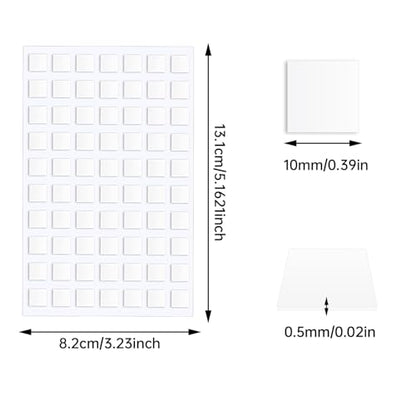 JANYUN 280 Pcs Sticky Dots,10 mm Square Putty Clear Double Sided Tape - size: 10x10mm Square 280pcs