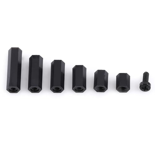 Eujgoov Nylon PCB Standoff Spacer Kit PA66 M2 M3 Male Female Threaded (M2 - size: M2 dual-pass-D model