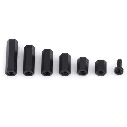 Eujgoov Nylon PCB Standoff Spacer Kit PA66 M2 M3 Male Female Threaded (M2 - size: M2 dual-pass-D model