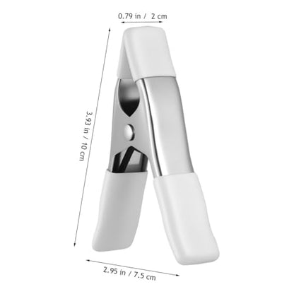 Generic 4PCS White Spring Clamps, 4'' Backdrop Clips with Steel Spring for Strong Grip, Hold Backdrops, Wood, Fabric & Crafts – for Photography Studio, Woodworking, Home Decor, 3.93×2.95×0.79 in"