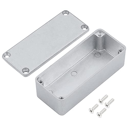 DaierTek 1590A Metal Guitar Pedal Enclosure Diecast Aluminum Stomp Box Case 92x38x31 MM Unfinished for Guitar Effect Toggle Switch Box - size: 1590A