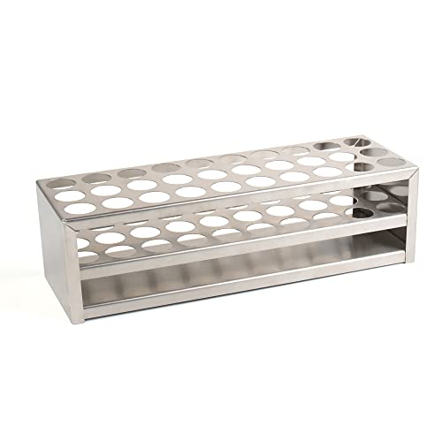 30Holes(3×10) Tube Rack, Suitable for Tubes of Dia.≤18mm,Stainless Steel Test Tube Holder, IN-TTRS30A - style: 30Holes, Dia.≤18mm