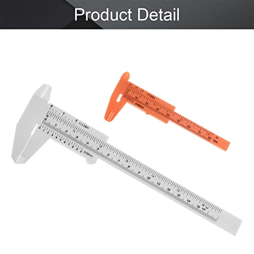Utoolmart Vernier Caliper Set, Double Scale, Plastic Measuring Tool for Precision Measurements Outside Inside Depth 1 Pcs - size: 80/150mm White