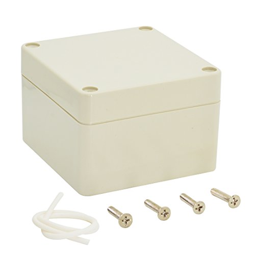 LeMotech Waterproof Dustproof IP65 ABS Plastic Junction Box Universal Electric Project Enclosure Pale Gray 3.3 x 3.2 x 2.2 inch (83 x 81 x 56 mm) - size: 3.3"x3.2"x2.2"
