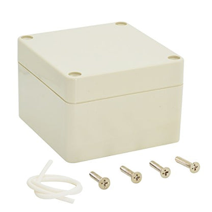 LeMotech Waterproof Dustproof IP65 ABS Plastic Junction Box Universal Electric Project Enclosure Pale Gray 3.3 x 3.2 x 2.2 inch (83 x 81 x 56 mm) - size: 3.3"x3.2"x2.2"
