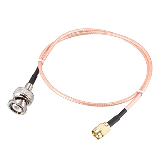 uxcell RG316 Coaxial Cable with BNC Male to SMA Male Connectors 50 Ohm 1.5' - size: 1.5 Feet