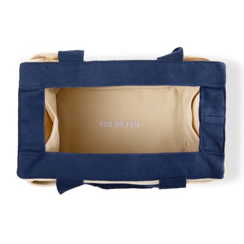 Soolla Studio Bag: Art Supply Storage Organizer & Pottery Tool Bag, Washable Tote, Yarn Bag, Crochet, 30 Pockets, 15+ Colors - color: Marina