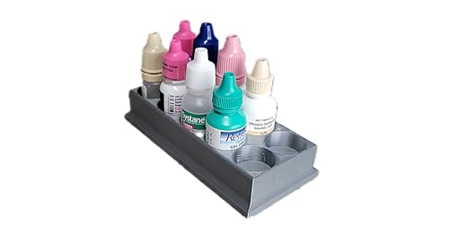 Znet3D Eye Drop Bottles Organizer & Storage – 10-Slot Holder (Silver) - color: Silver