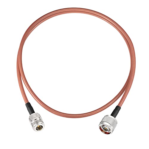 Eightwood N Female to N Male Jumper RG400 Low Loss Coax Cable 3 Feet - color: female-male 3 feet