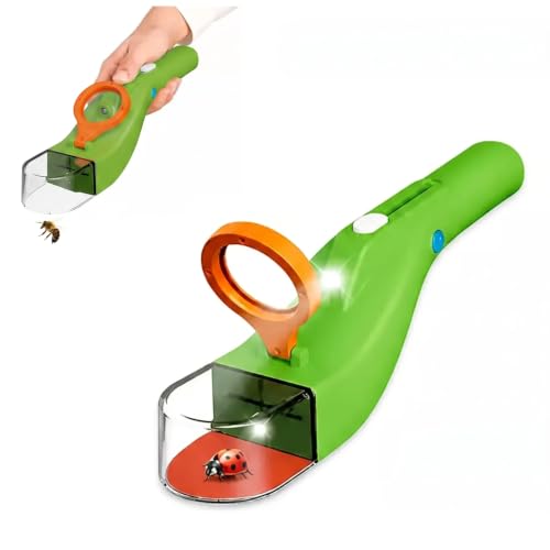 Bug Catcher for Kids, 6X Magnifier with Dual‑Mode LED Lights, Humane Catch and Release Bug Observation Trap, STEM Nature Exploration Toy for Indoor and Outdoor, Birthday for Kids, Green - color: Green
