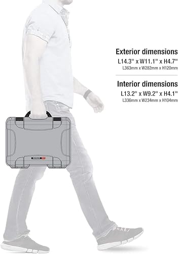 NANUK 910 Waterproof Hard Case with Foam – 14.3” x 11.1” x 4.7”, Protective Case for Camera, Electronics & Gear – Impact-Resistant, Dustproof, Airline Carry-On Approved – Made in Canada, Silver - color: Silver, style: Cubed Foam