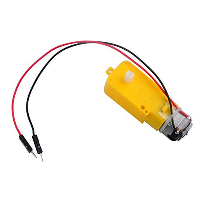 4PCS TT DC Gearbox Motor, 3-6V Dual Shaft Geared Motor, 200 RPM at 6V, 1:48 Ratio, 0.8kg·cm Stall Torque for Arduin0 Smart Car Chassis DIY Robot (Pack of 4)