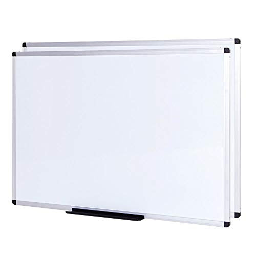 VIZ-PRO Magnetic Dry Erase White Board for Wall, 60 x 48 Inches, 2 Pack - size: 2 Pack 60 X 48 Inches