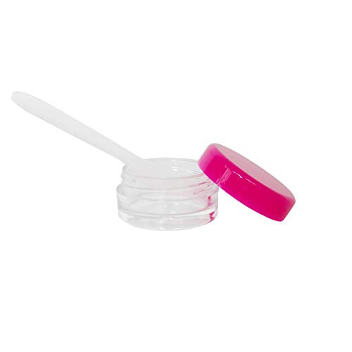20pcs 3ml Small Jars, Mini Cosmetic Sample Empty Plastic Container - color: 20x 3ml Rose Red