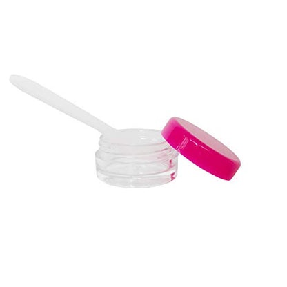 20pcs 3ml Small Jars, Mini Cosmetic Sample Empty Plastic Container - color: 20x 3ml Rose Red