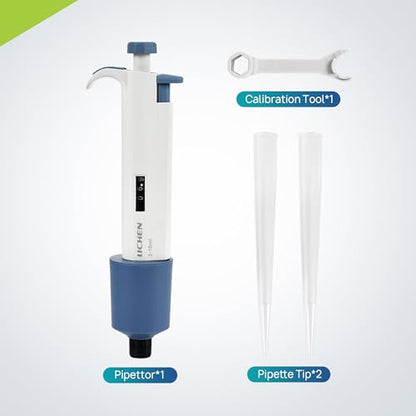 LICHEN Micropipette Adjustable 2-10ml with Pipette Tips - size: 2-10ml