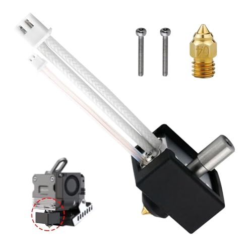 CR Official Sprite Extruder Heater Block Kit with 0.4mm Brass Nozzle High Temperature 300℃ Compatible with Ender 3 S1 Pro/Ender 3 S1/ CR10 Smart Pro, Titanium Heatbreak Brass Nozzle - style: Sprite Extruder Heater Block Kit D