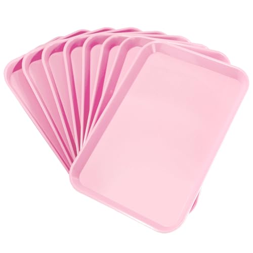 LA MIERE 8Pcs Autoclavable Dental Procedure Tray Lockable Set up Flat Trays Size B (Ritter),Plastic Instrument B-Lok Flat Trays, 13.25 x 9.75X 0.875 Inches (8, Candy Pink) - color: Candy Pink, size: 8