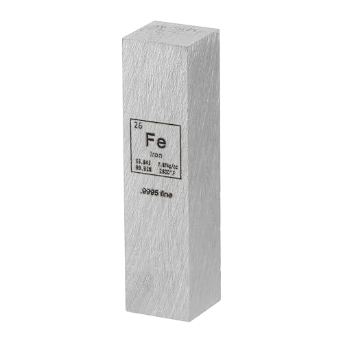 PATIKIL Iron Cube, 0.5x0.5x2 Fe Density Stick High Density Element Rod Unique Metal Cube Periodic Table of Elements Collections Lab Experiment Teacher Scientific Classes - size: 0.5x0.5x2", style: Iron