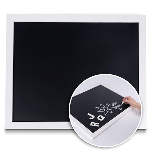Loddie Doddie Framed Magnetic Chalk Board, Magnetic Board, White, 18" x 22" - color: White Frame, size: 18"W x 22"H