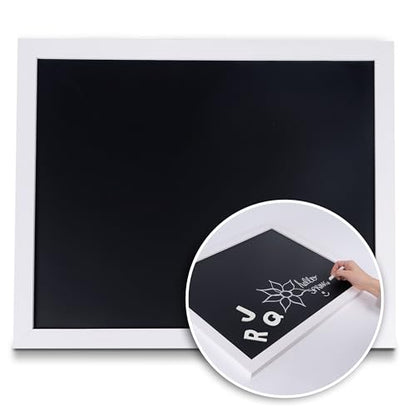Loddie Doddie Framed Magnetic Chalk Board, Magnetic Board, White, 18" x 22" - color: White Frame, size: 18"W x 22"H