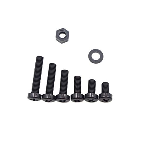 Metric M6 Black Nylon Phillips Pan-Head Screws, Nuts & Washers Kit - color: Black-M6