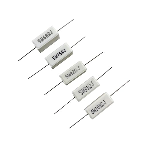 30 Values 5W Ceramic Cement Resistor Kit 0.01 Ohm - 100 Ohm - size: 0.01Ω-100Ω 60 PCS