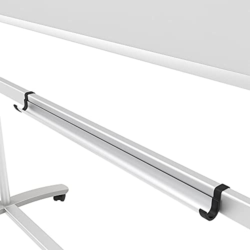 VIZ-PRO Double-Sided Magnetic Mobile Whiteboard on Wheels, 48 x 36 Inches
