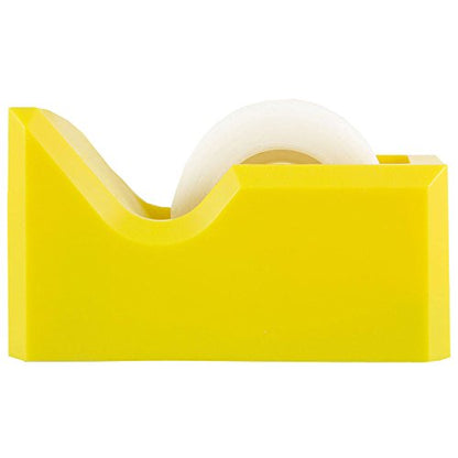 JAM PAPER Colorful Desk Tape Dispensers - Yellow - Sold Individually - color: Yellow, size: Pack of 1