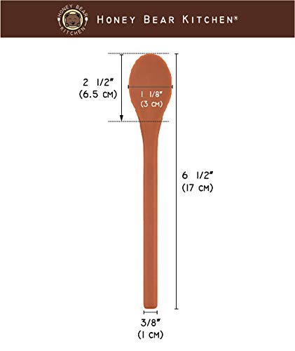 Honey Bear Kitchen Silicone Stirring Spoon (Set of 2, Super Scarlet) for Coffee & Tea - color: Super Scarlet
