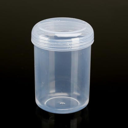 12 Pcs Clear Plastic Round Beads Storage Containers Box (1.5 x H2.28 Inch), 1.69 oz Plastic Storage Jars with Lid for Beads, Crafts, Pills, Fishing Tackles, Nails, DIY Crafts, etc - size: 50 ml (1.5" x 2.28")