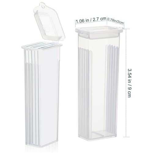 Scicalife Glass Slide Box Microscope Slide Case with Slotted Channels Secure Snap Closure Easy-Clean Storage for Pathology Holders Lab Case 50-Pack 3.42 X 1.06 X 0.70 in