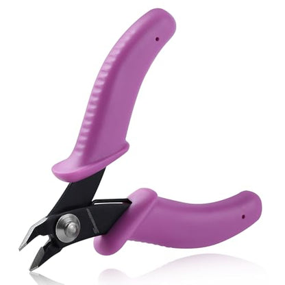 SPEEDWOX 3 Inch Flush Cutters for Jewellery Making Precision Electronics Flush Cutter Diagonal Cutting Pliers Craft Wire Cutters for Crafting Micro Cutter Soft Wire Cutters for Jewellery Wires - size: 3"