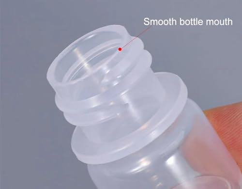 1oz Wide Mouth Reagent Bottle, Laboratory Grade Plastic Chemical bottles, Clear Pill bottle, Water Sample Bottles for Laboratories, Classrooms, or Storage at Home (6 Pcs)