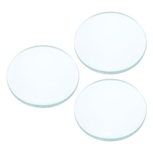 PATIKIL 2" (50mm) Focal Length Double Convex Lens, 3 Pcs 30mm Diameter 5mm Height Glass Optically Polished Round Edges Lens for Physics Experiment, Clear