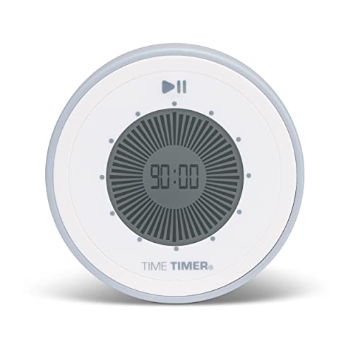 Time Timer Twist 90-Minute Digital Countdown Clock — for Kids Classroom Learning, Homeschool Study Tool, Teachers Desk Clock, Exercise and Kitchen Timer (Pale Shale) - color: Pale Shale