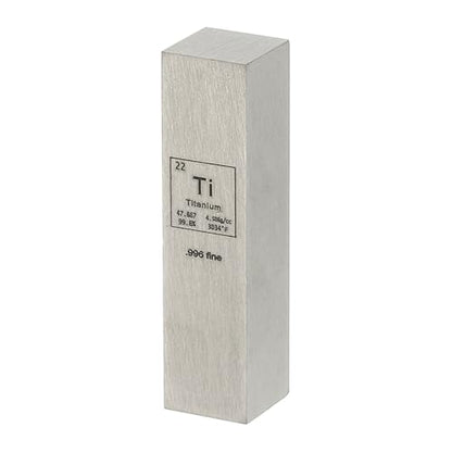 PATIKIL Titanium Cube, 0.5x0.5x2" Ti Density Stick High Density Element Rod Unique Metal Cube Periodic Table of Elements Collections Lab Experiment Teacher Scientific Classes - size: 0.5x0.5x2", style: Titanium